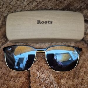 Ray-Ban Black and Gold Sunglasses